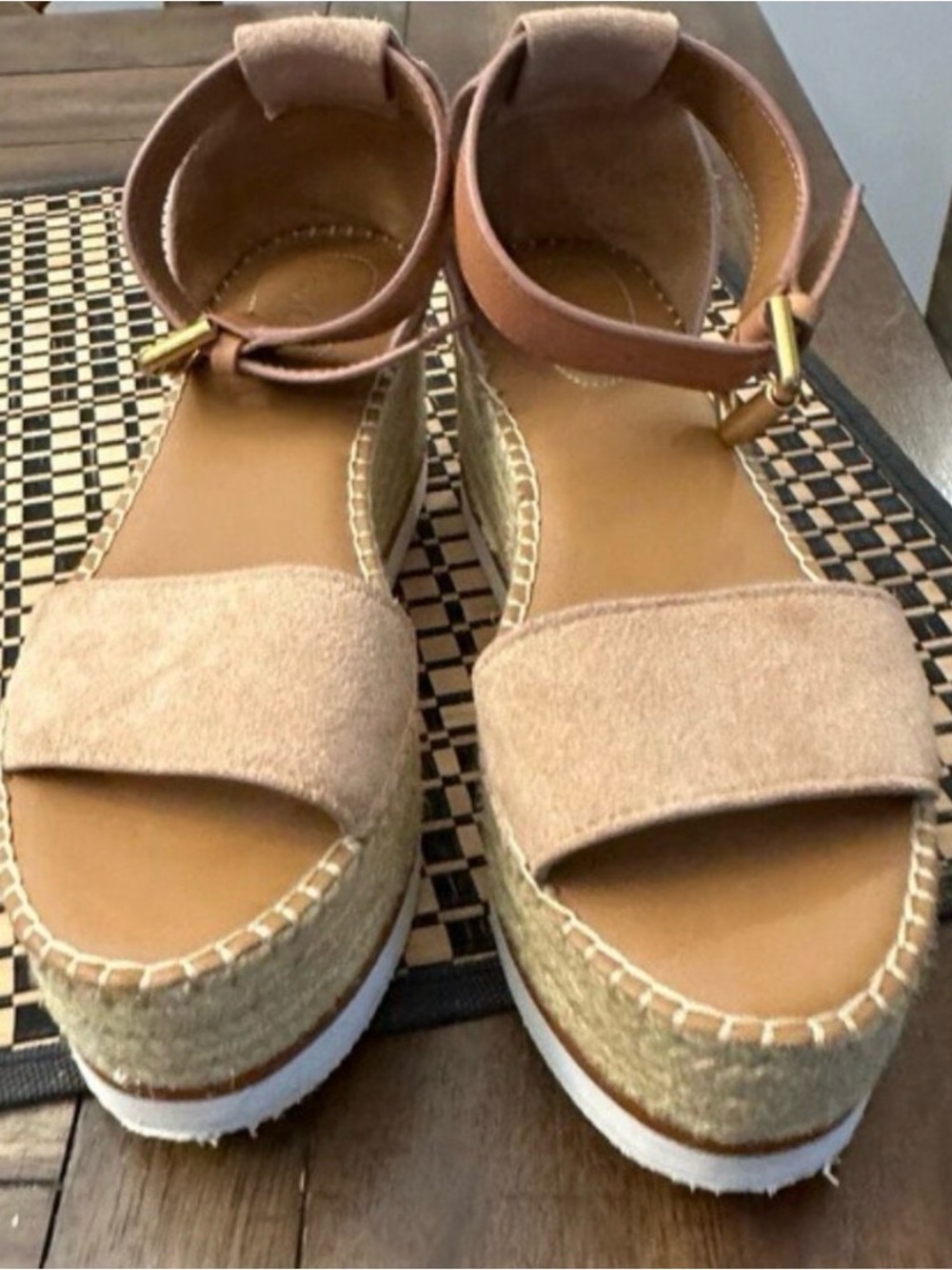 See by Chloé Glyn Platform Espadrille Wedge Sandals Women’s Size 7 (EU 37) - Picture 3 of 13